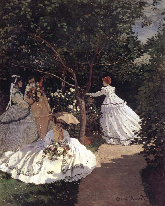 Claude Monet Femmes an Fardin Spain oil painting art